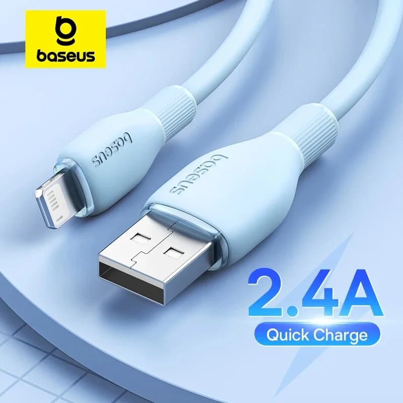 USB-A to Lightning 케이블, 2.4A TPE 소재