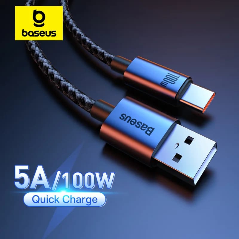 안드로이드폰용 100W 고속 충전 USB-C 케이블