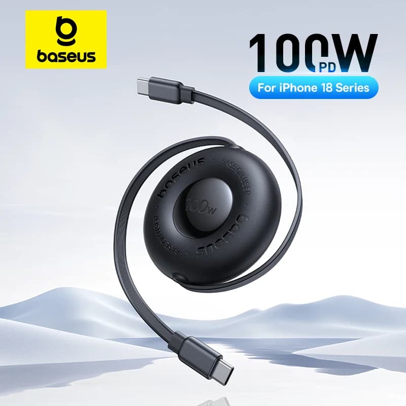리트랙터블 100W USB-C to USB-C 충전 케이블